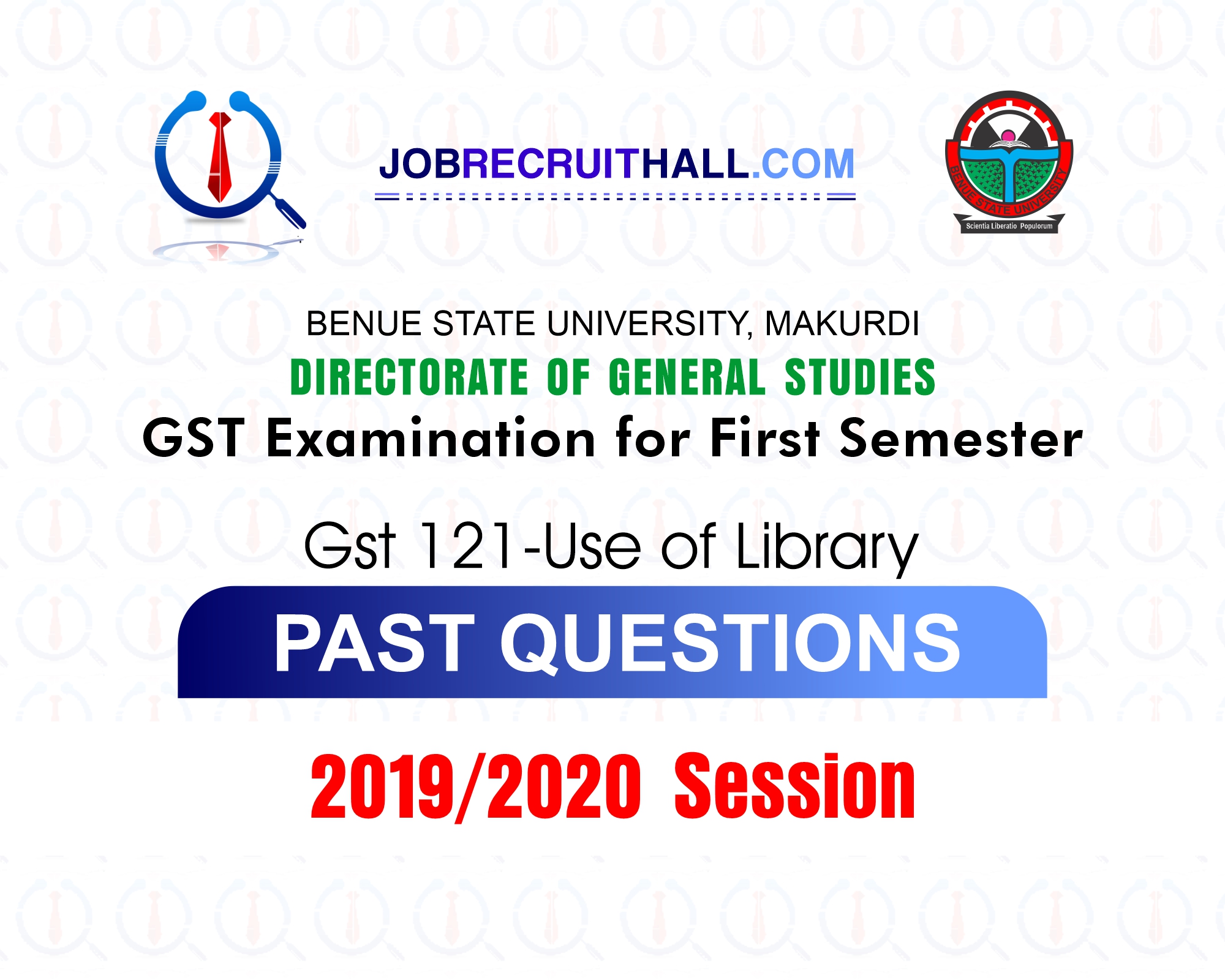 GST 121 Use of Library Past Questions BSU 2019/2020